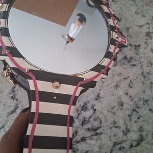 Betsey Johnson Black and White Striped Shoulder Bag